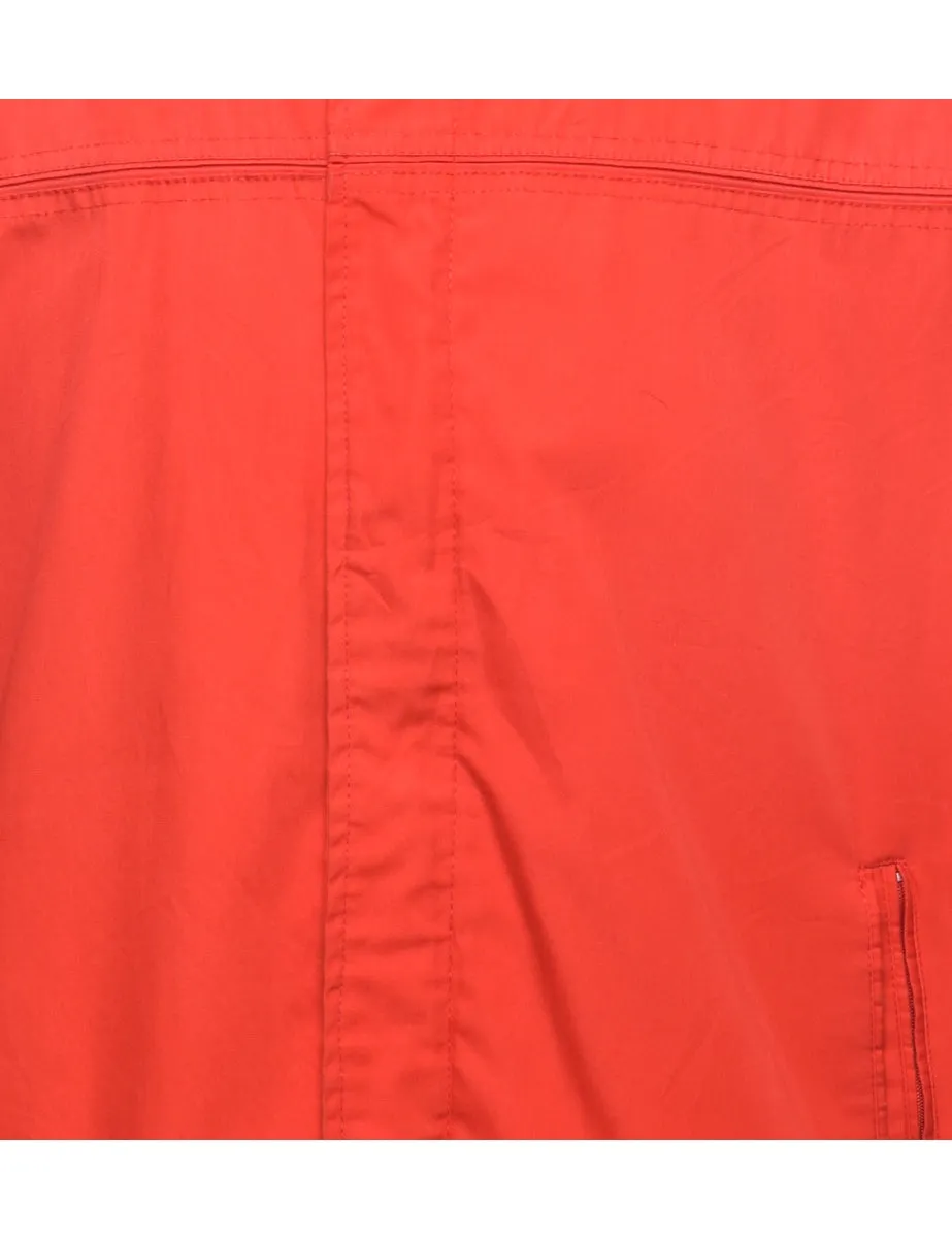 Zip-Front Red Nylon Jacket - XL