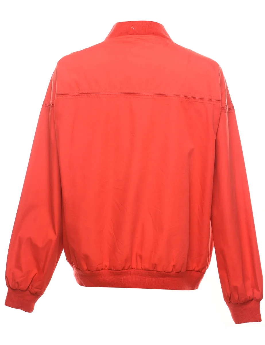 Zip-Front Red Nylon Jacket - XL