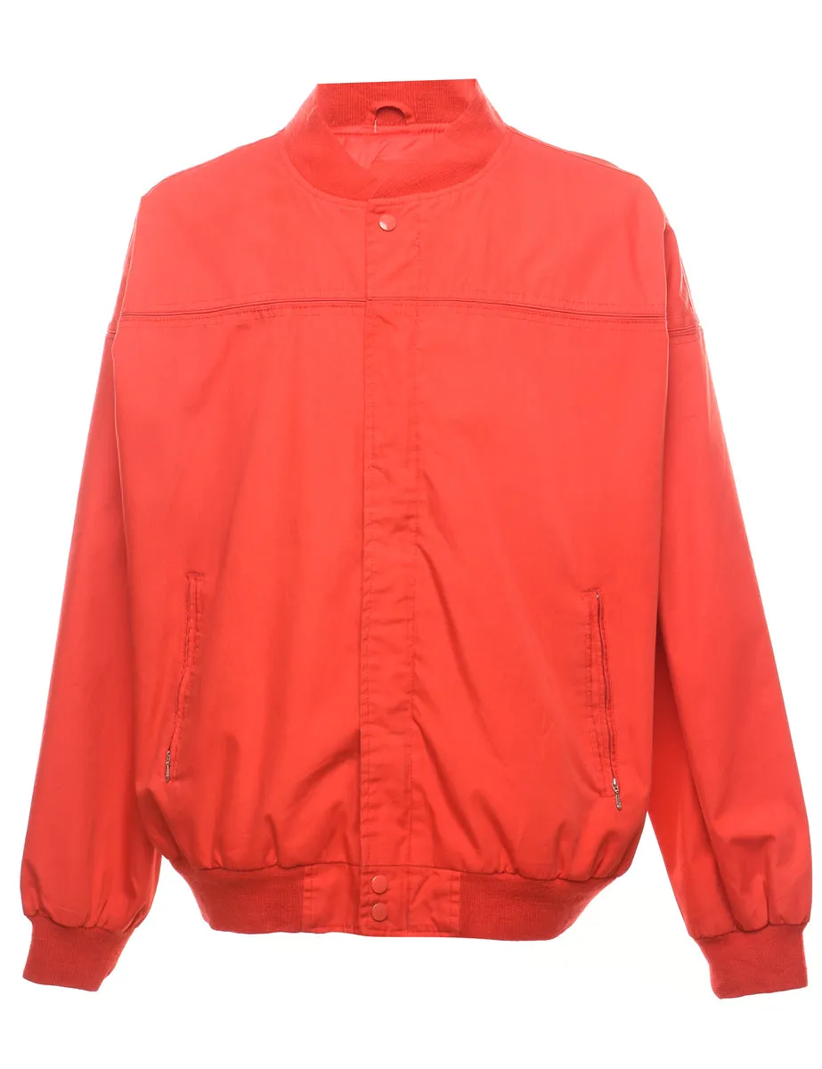 Zip-Front Red Nylon Jacket - XL